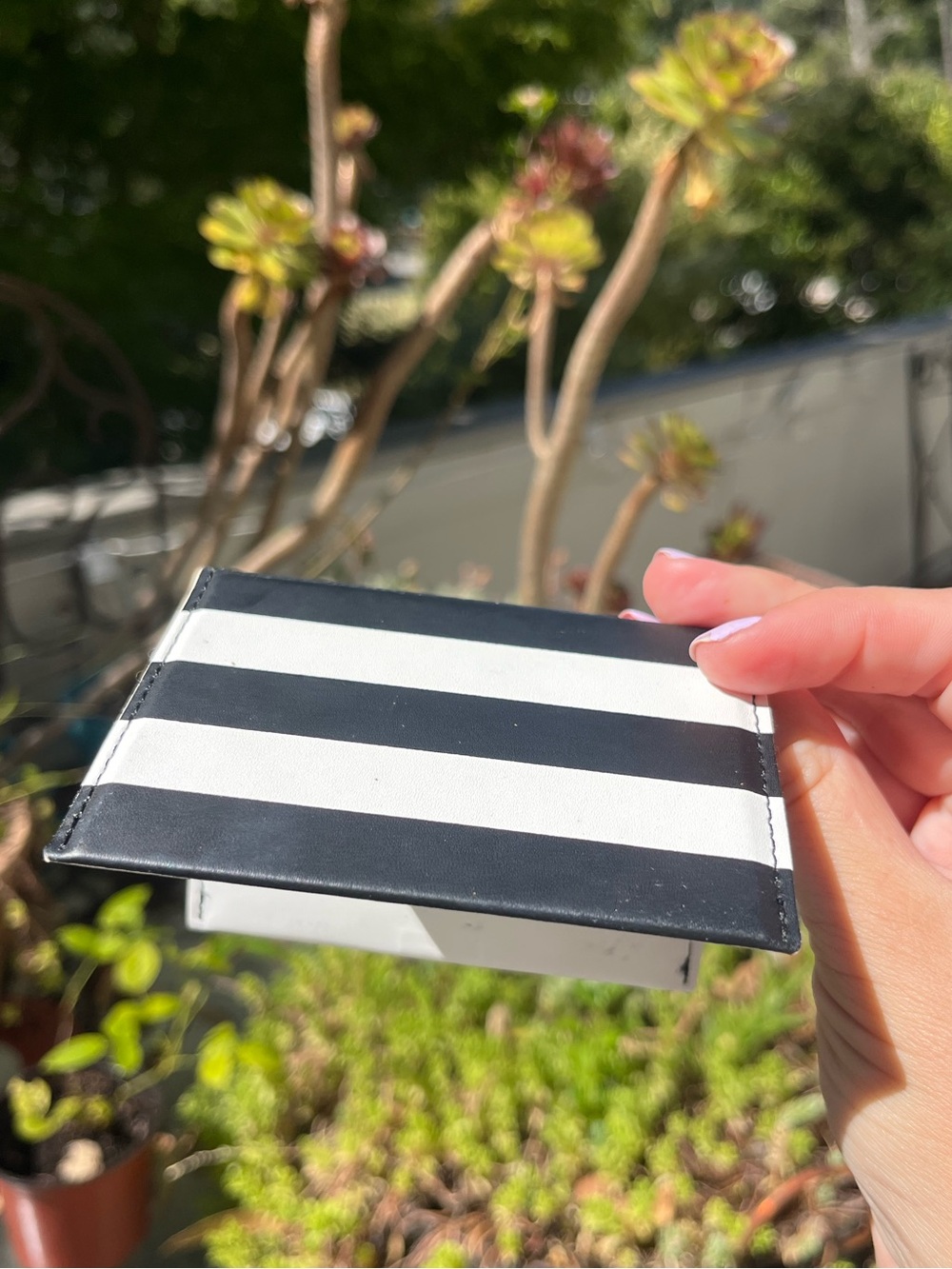 Sephora - Classic Black & White Card holder with mirror